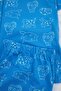 Blue Cat Pattern Shirt Collar Knitted Large Size Pajamas Set Tbbaw26Ai00060 - 6