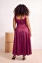 Fuchsia Satin Woven Plus Size Dress Tbbss25Ah00236 - 3