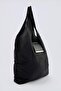 Siyah 50x60 cm Katlanabilir Paraşüt Kumaş Maxi Tote Charm Omuz Çantası TAKSS26OC00068