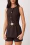 Brown Pipe Leg Jumpsuit Twoaw26Tu00006 - 3