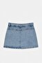 Limited Edition Mavi Trok Detaylı Denim Şort Etek TWOSS26SR00060 - 9