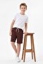 Brown 2-Piece Striped Knitted Boys' Shorts & Bermuda Shorts Tkdss26Sr00017 - 4