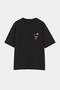 Black Oversize/Wide Cut Embroidered 100% Cotton T-Shirt Tmnss26Ts00051 - 4