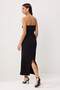 Black Strapless Shift/Straight Cut Maxi Dress Tprss26El00098 - 4