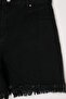 Black Ripped High Elastic Waist Mini 100% Cotton Non-Stretch Plus Size Denim Shorts Tbbss26Ap00022 - 5