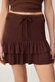 Brown Plain Regular Waist Tubular Leg Short Soft Knitted Shorts & Bermuda Twoss26Sr00226 - 3