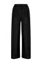 Siyah Dokuma Normal Bel 100% Pamuk Plaj Pantolon TBESS26PL00008 - 4