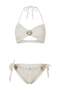 Ecru Strapless Covered Accessory Detailed Regular Waist Brazilian Bikini Set Tbess26Bt00065 - 5