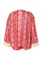Ethnic Patterned Woven 100% Cotton Tasseled Kimono Shorts Beach Set Tbess25Au00017 - 5