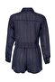 Navy Blue Woven Regular Mini Beach Shirt Shorts Set Tbess26Au00044 - 6