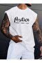 Positive Printed Oversize Unisex Sleeveless T-Shirt