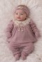 Lace Collar Detail 5 Piece Baby Girl Hospital Discharge Set - 5