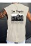 Los Angeles Printed Oversize Unisex Sleeveless T-Shirt