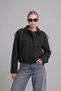 Zr Women's Bomber Black Suede Oversize Jacket - 3