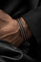 Men's and Women's Copper Bracelet with Leather Strips on Top, Magnetic Model, Pure Copper Bracelet - 3