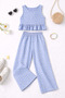 Girl's Denim Fabric 2-Piece Set (Ages 9-15) - 2