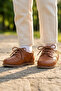 Genuine Leather Orthopedic İlkadım Shoes Tan Cv-451 - 2