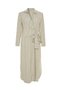 Women's Ecru Striped Shirt Dress with Tie Detail
