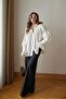 White Ruched and Sleeve Detail Shirt very comfortable - 2