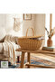 Derne Handmade Rattan Picnic Basket – Natural Wicker Basket, Decorative Storage Basket - 7