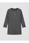 Original Oval Collar Striped Girls' Dress