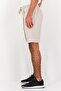 Men Textured Basic Shorts, Ivory - 3
