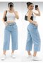 Women's Oversized Trend Wide Leg Jeans (Denim) Shorts - the Trend of the Summer