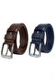 Men's 100% Genuine Buffalo Leather Black Buckle Men's Jeans Belt 4.5 cm Brown Navy Blue
