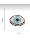 Imported Luxury Pearlescent Bone Acrylic Evil Eye Bead Patterned Eye-Shaped Clasp - 6