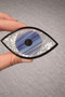 Imported Luxury Pearlescent Bone Acrylic Evil Eye Bead Patterned Eye-Shaped Clasp - 4