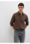 Brown Linen Shirt Slim Fit / Slim Fit 0211466 -87537 - 2
