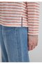 Orange Striped T-Shirt Loose Fit / Loose Relaxed Fit 1612664-90710 - 7