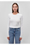 2-Pack Long Sleeve Crop Basic T-Shirt Fitted / Body-Hugging Cut 1613021-88467 - 7