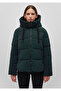 Hooded Dark Green Puffer Jacket 1110043-71929 - 2