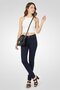 Women Slim Fit Solid Stretchable Pants, Navy - 3