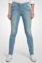 Women Slim Fit Straight Leg Denim Jeans, Blue
