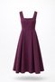 Women's Strappy Plum Balloon Dress - 2