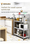 4 Tiers Storage Shelves with Wheels, Storage Kitchen Racks, Storage Shelf Multipurpose Rack - 4