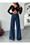 Black High Waist Wide Leg Denim Jean Pants