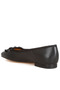 Women Square-Toe Bow Ballerinas in Black - 3