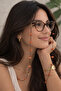 Natural Stone Agate Stone Brown Rope Eyeglass Cord Glasses Accessory - 5