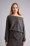 Loose Fit Off-Shoulder Long Sleeve T-Shirt G8437Ax25Wn - 3