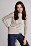 Slim Fit Ribbed Camisole Long Sleeve T-Shirt H4442Ax26Sp - 3