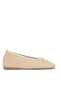 , Women's Genuine Leather Ballerinas 1611062Z4038 Beige - 3