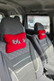 Tofaşk Polar Orthopedic Car Travel Embroidered Neck Pillow / 2-Pack Red - 7