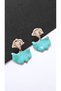 Leaf Figured Colored Enamel Earrings