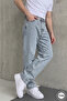 Men's Light Blue Acid Wash Distressed Baggy Jeans |   Oversize Relaxed Fit Wide Leg Jeans - 6