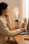 ®   280 ml Ultrasonic Air Humidifier & Aroma Diffuser with Wood Fire Design – Cold Steam - 2