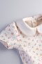Baby and Children's Bodysuit with Floral Print on the Collar, 100% Cotton - 4