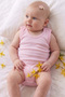 Cotton Baby Sleeveless Snap Fastener 3-Piece Bodysuit Set - 3